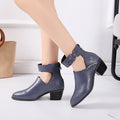Sarah Express Vintage Ankle Boots with Bow Detail Gray