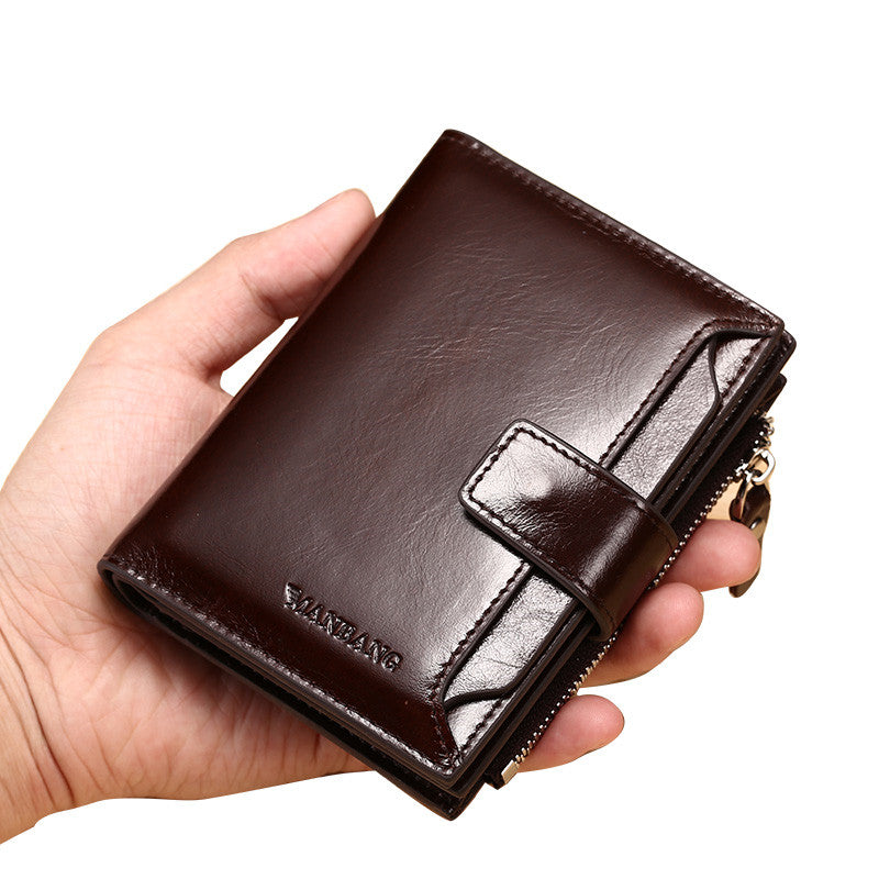 Sarah Express Leather Vertical Bi-Fold Wallet