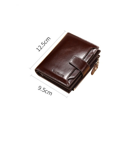 Sarah Express Leather Vertical Bi-Fold Wallet