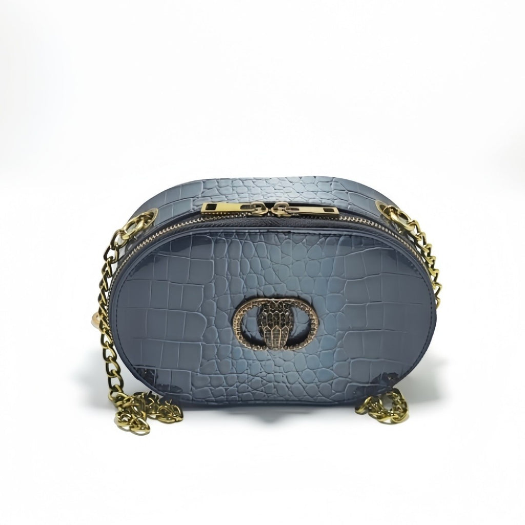 Sarah Express Patent Leather Horizontal Square Crossbody Bag