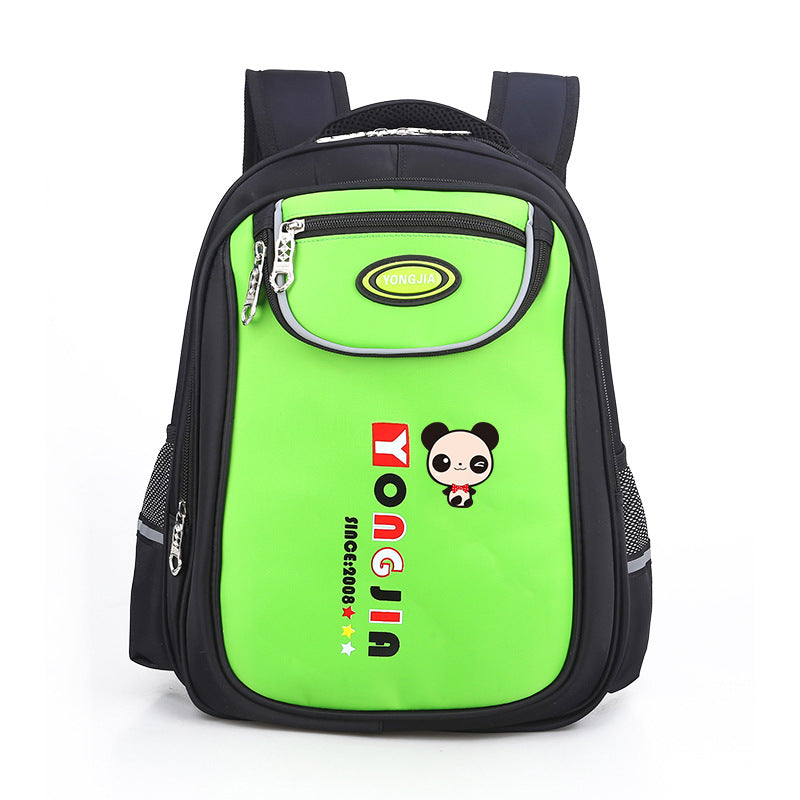 Sarah Express Cartoon Panda School Backpack for Kids Green