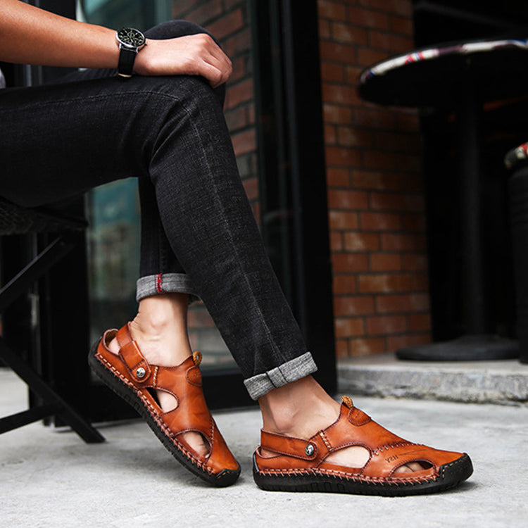 Sarah Express Men's Closed Toe Adjustable Beach Sandals