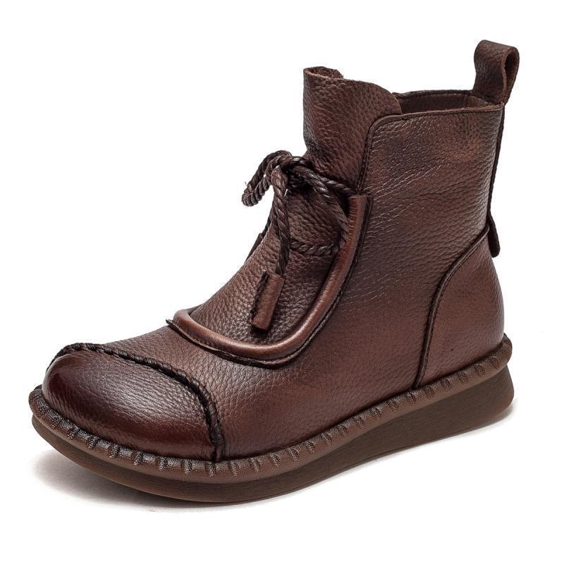 Sarah Express Women's Lace-Up Chunky Heel Ankle Boots