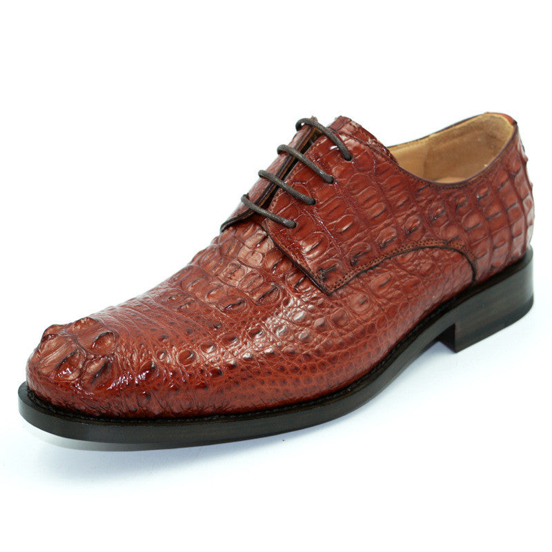 Sarah Express Men's Crocodile Pattern Leather Dress Shoes