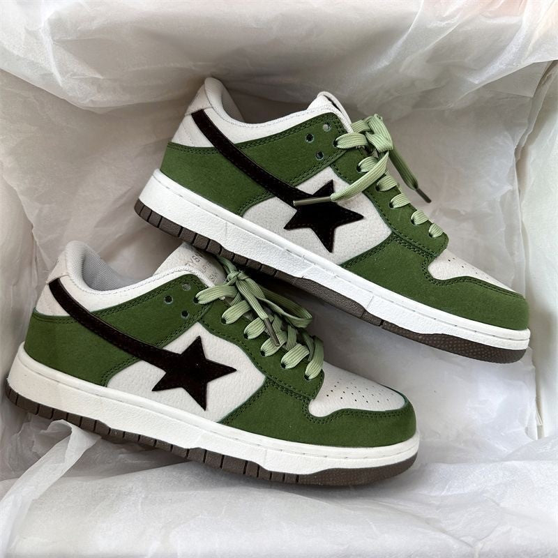 Sarah Express Women's Retro Lace-Up Canvas Sneakers