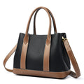Sarah Express Contrast Color Structured Shoulder Crossbody Bag Black
