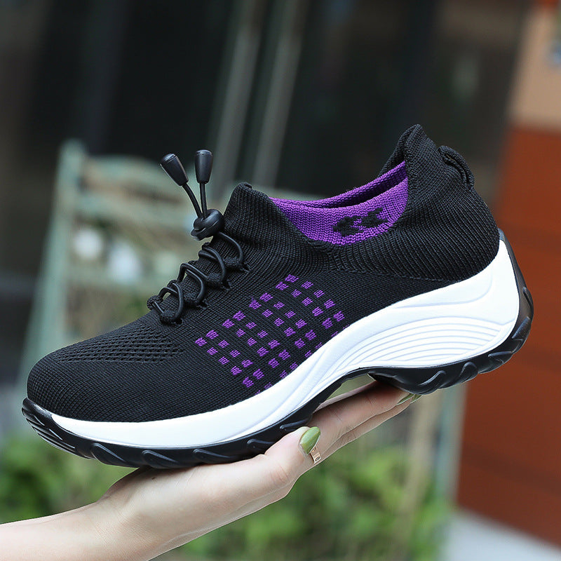 Sarah Express Breathable Lightweight Knit Sock Sneakers