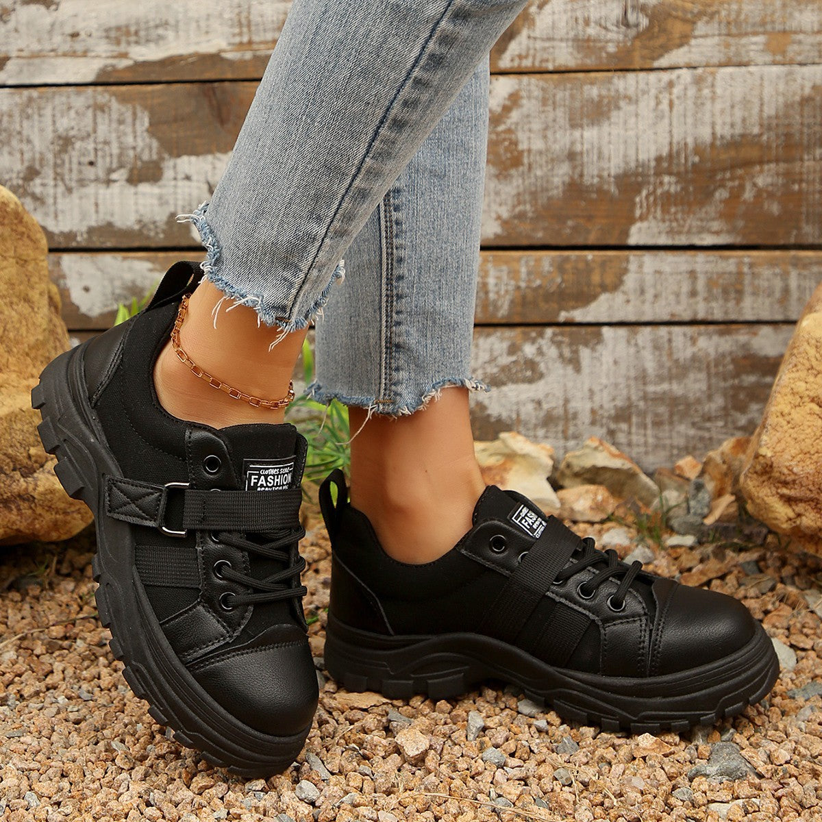 Sarah Express Women's Casual Lace-Up Canvas Sneakers