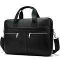 Sarah Express Retro Cowhide Business Laptop Briefcase Black