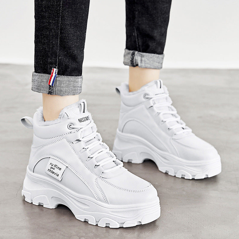 Sarah Express Women's Microfiber Platform Casual Sneakers