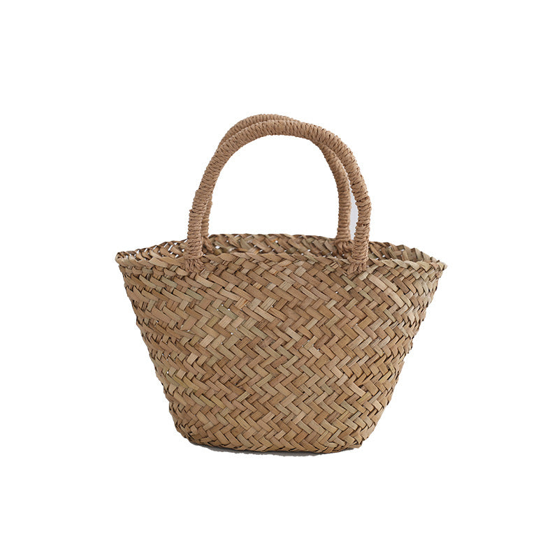 Sarah Express Handwoven Mitsuba Grass Shell Tote Bag