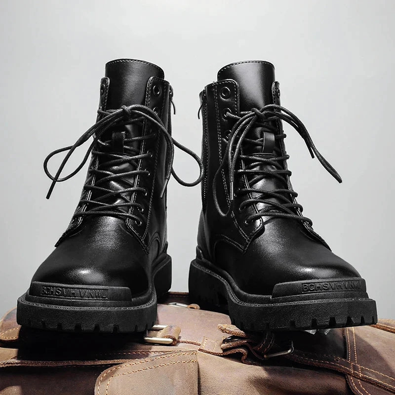 Sarah Express Men's Retro High-Top Platform Boots