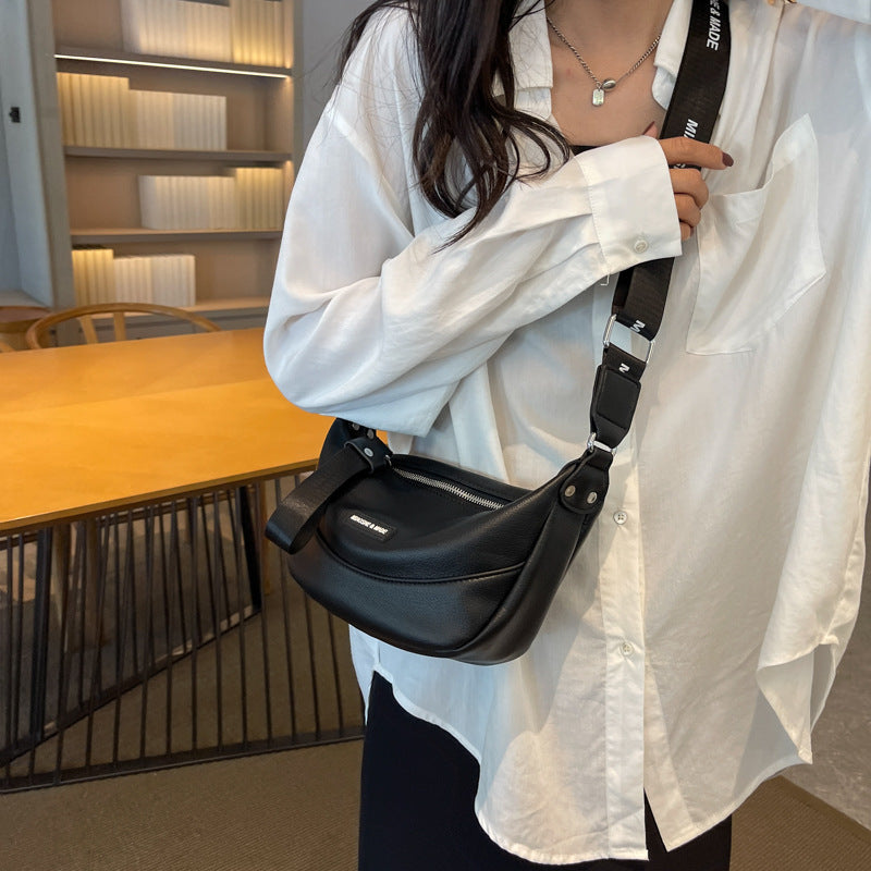 Sarah Express Compact Dumpling Crossbody Shoulder Bag Black