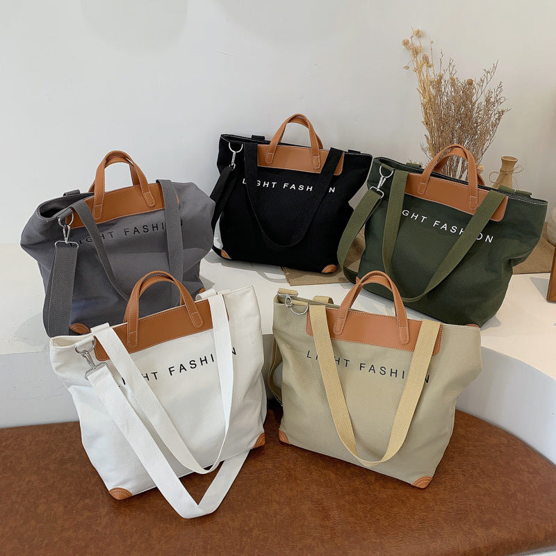 Sarah Express Canvas Messenger Bag with Letter Print