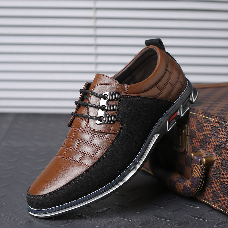 Sarah Express Men's Lace-Up Microfiber Leather Dress Shoes