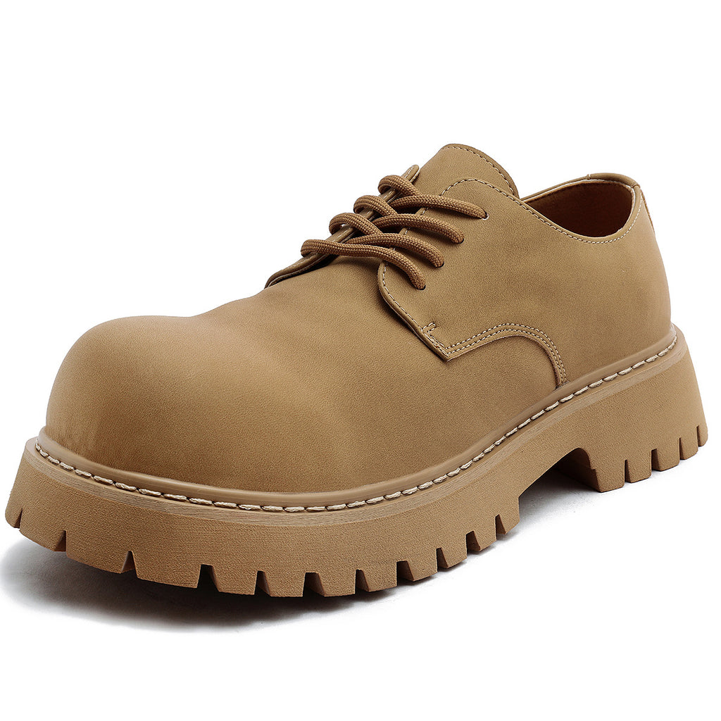 Sarah Express British Style Height Increasing Derby Shoes Yellow
