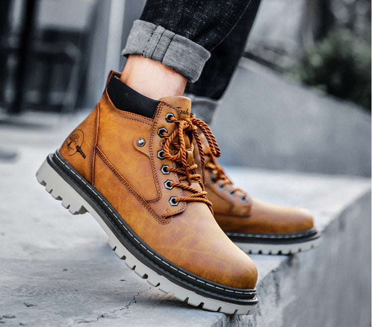 Sarah Express Men's Casual High Top Tooling Boots