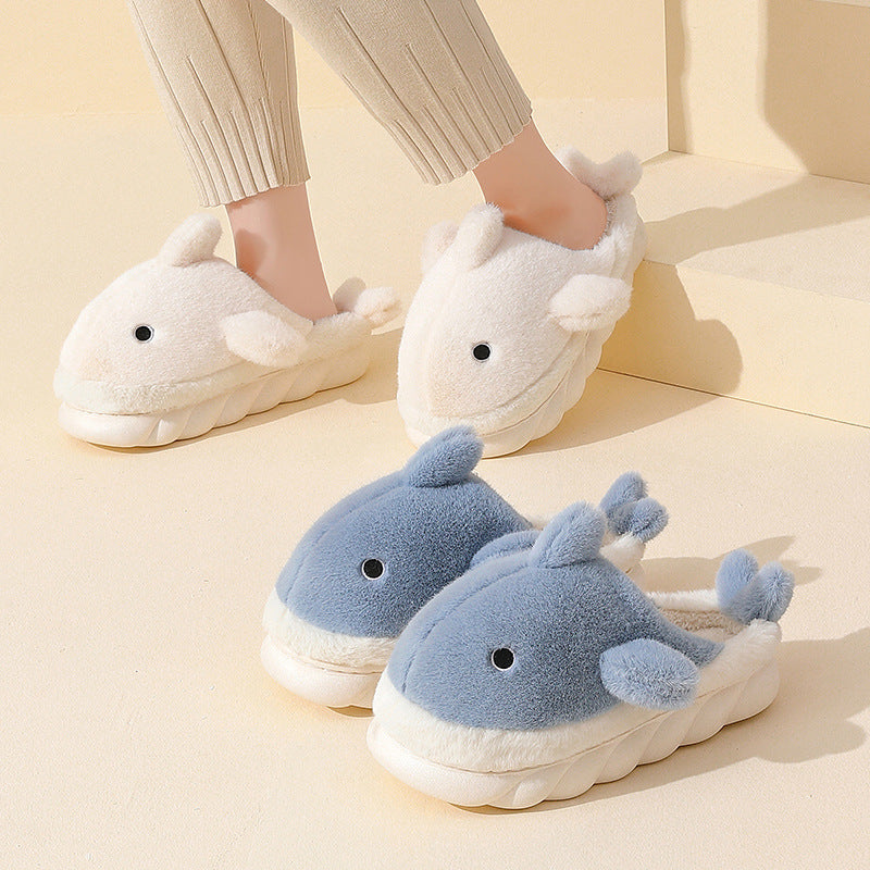 Sarah Express Plush Shark Indoor Bedroom Slippers