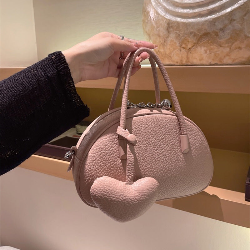Sarah Express Heart Charm Pillow Crossbody Bag
