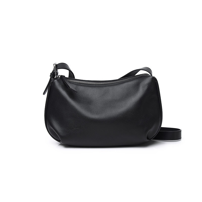 Sarah Express Soft Cowhide Dumpling Shoulder Bag Black