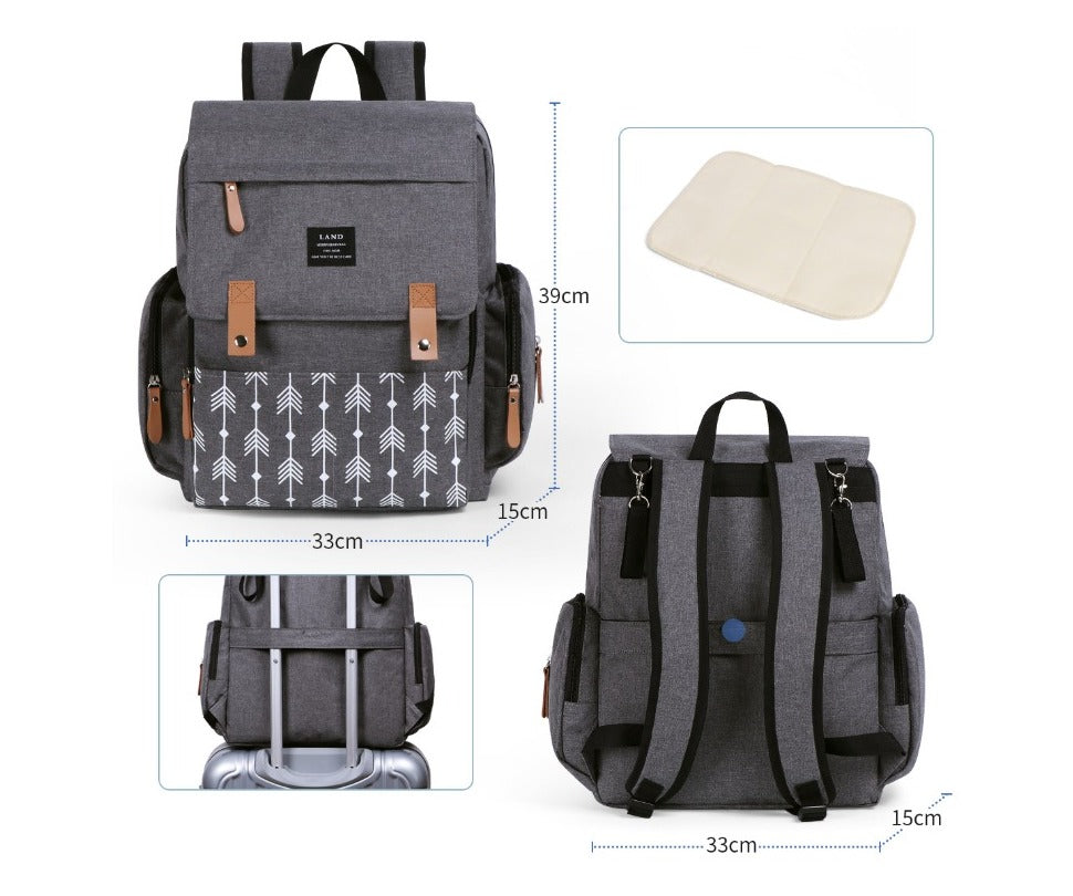 Sarah Express Large Capacity Oxford Travel Diaper Backpack