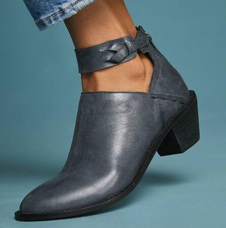 Sarah Express Vintage Ankle Boots with Bow Detail