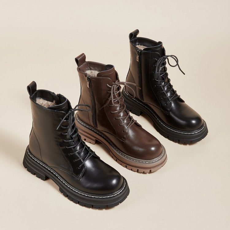 Sarah Express Retro British Style Platform Ankle Boots