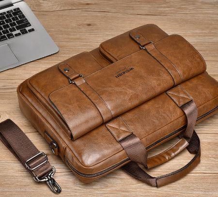 Sarah Express Men's Business Large-Capacity Waterproof Briefcase