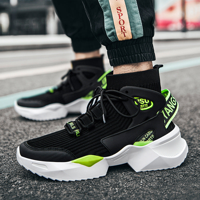 Sarah Express Knit Platform Basketball Sneakers