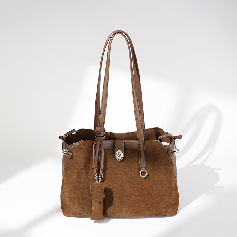 Sarah Express Vintage Suede Leather Shoulder Bag