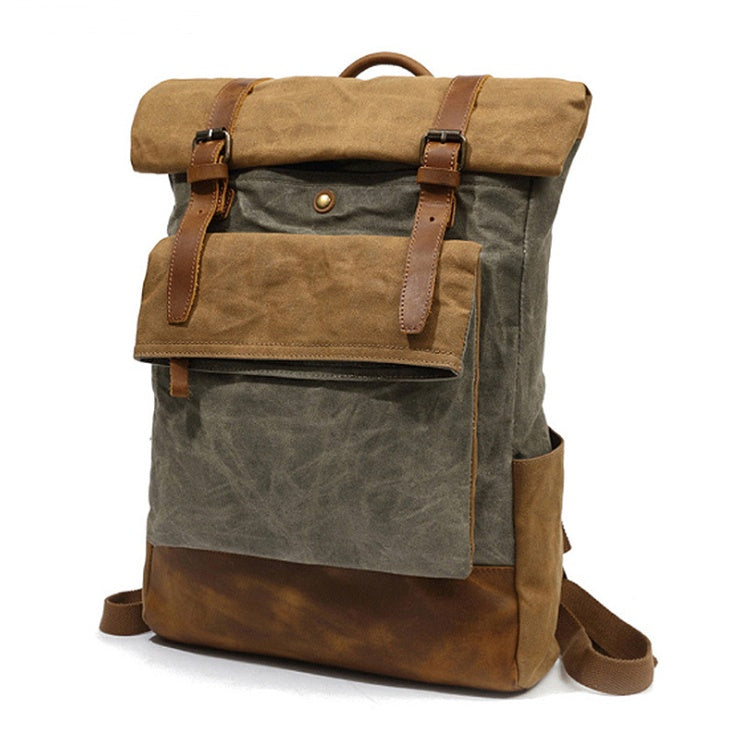 Sarah Express Retro Canvas Roll Top Backpack