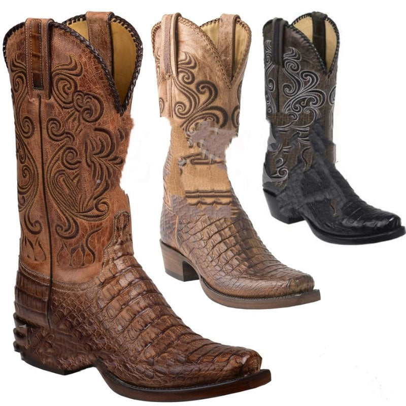 Sarah Express Women's Mid-Calf Equestrian Block Heel Boots