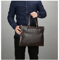 Sarah Express Men's Business Briefcase with Shoulder Strap Brown