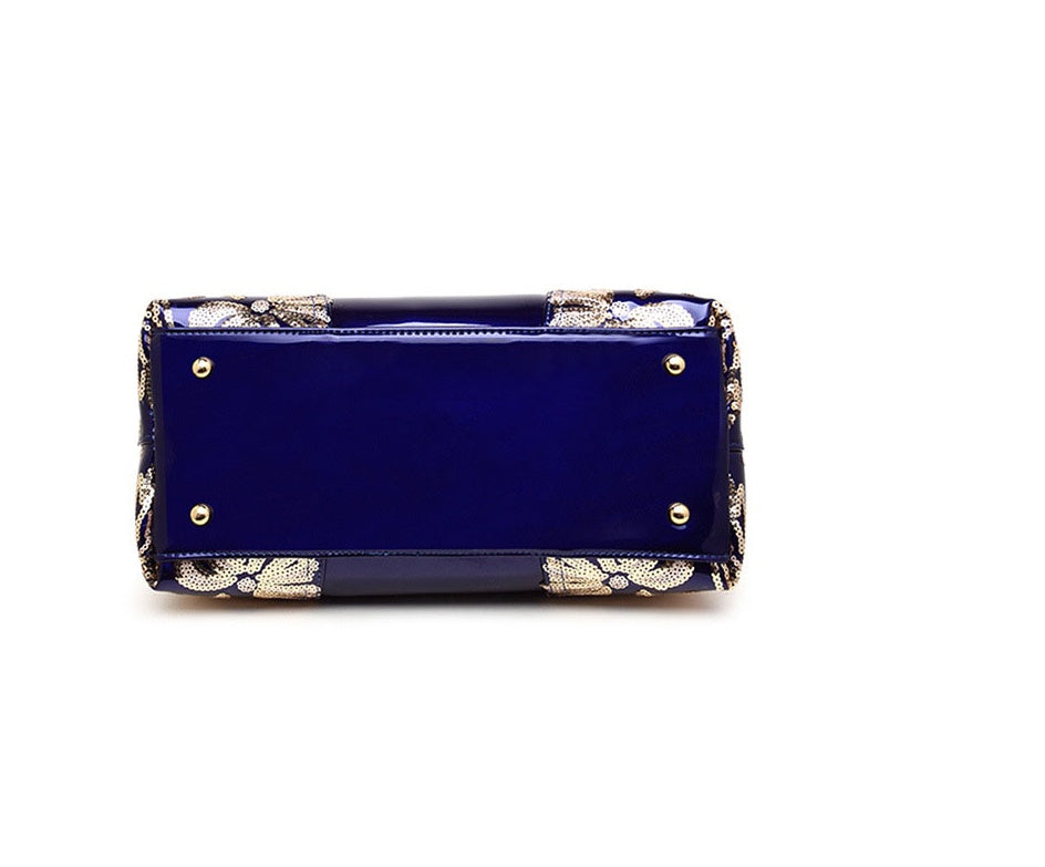 Sarah Express Floral Sequin Structured Shoulder Handbag