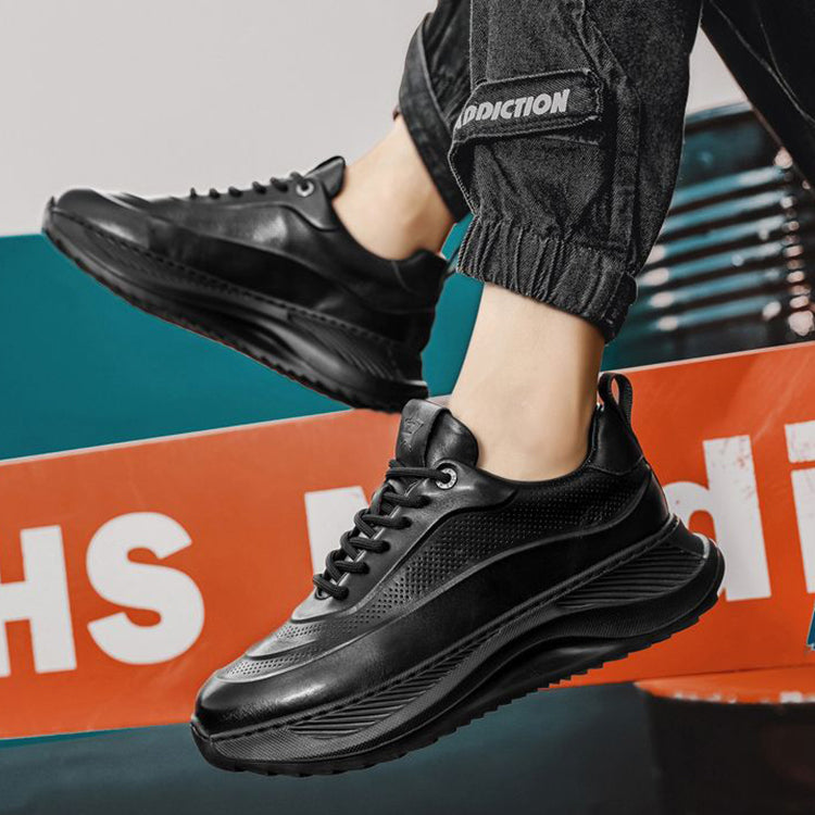 Sarah Express Men's Thick-Soled Lace-Up Breathable Sneakers