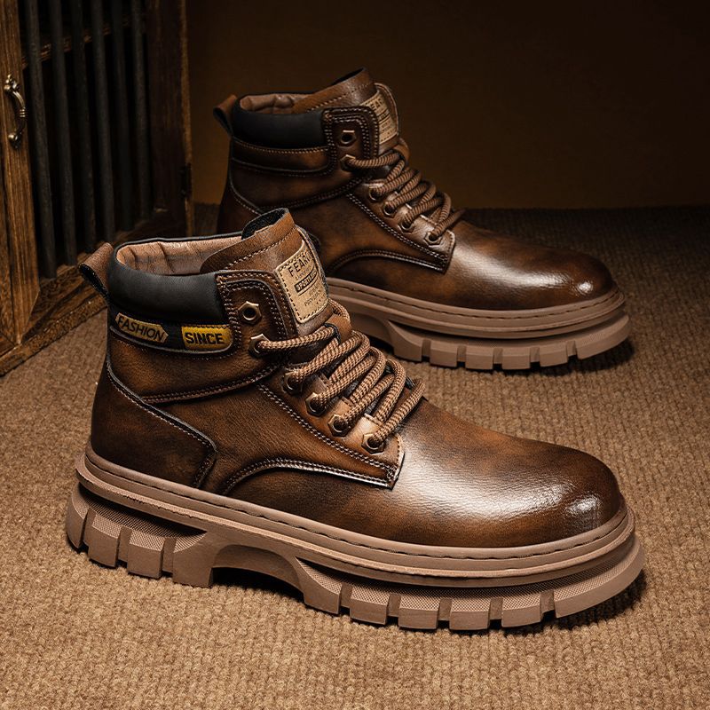 Sarah Express Men's Casual Martin Lace-Up Boots