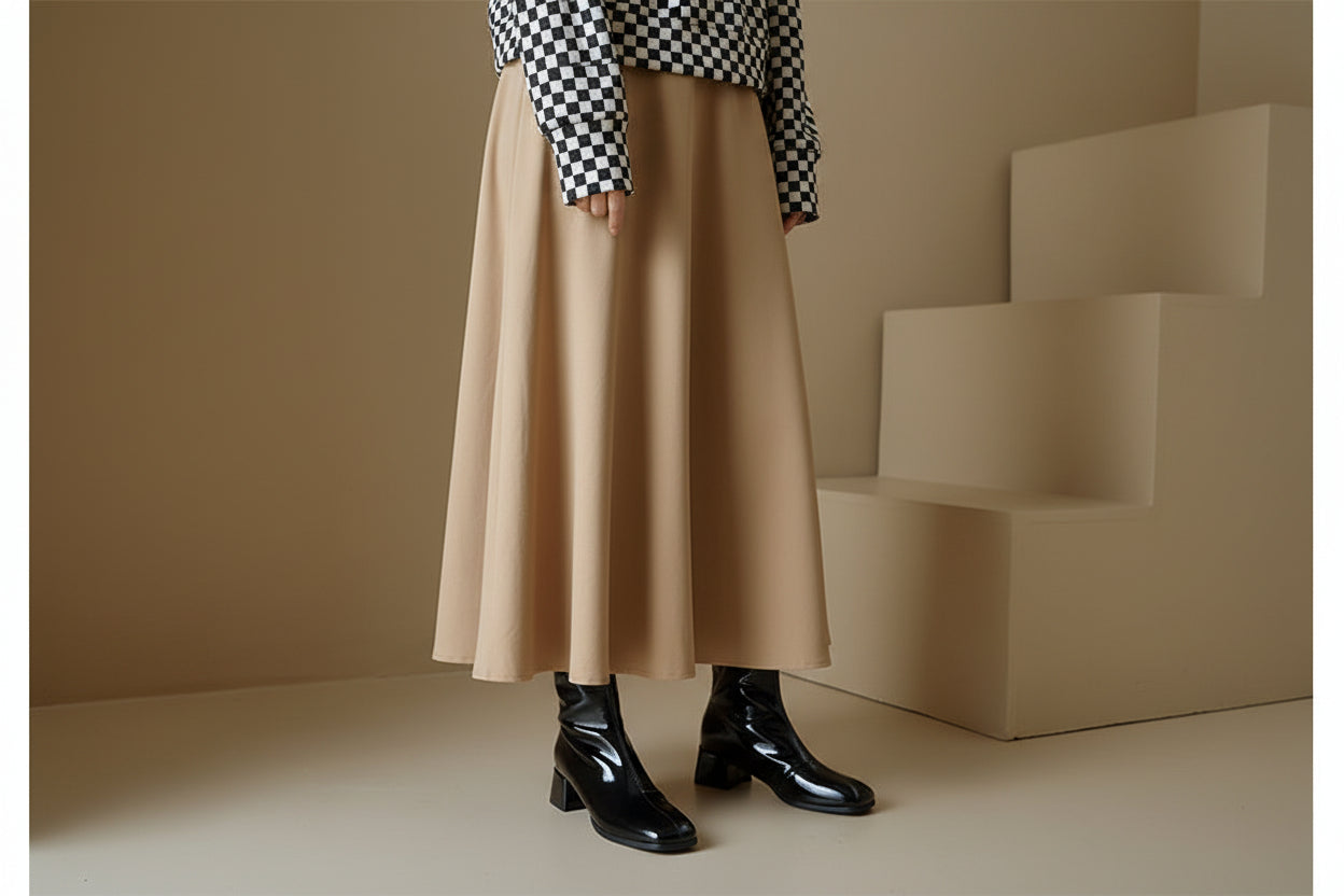 Sarah Express Chunky Heel Square Toe Thigh High Boots