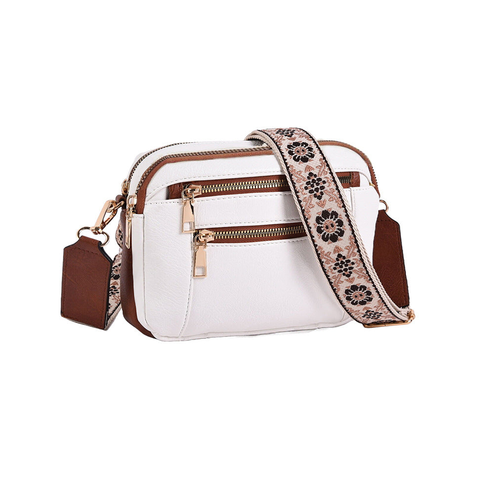 Sarah Express Color Block Crossbody Bag Adjustable Strap