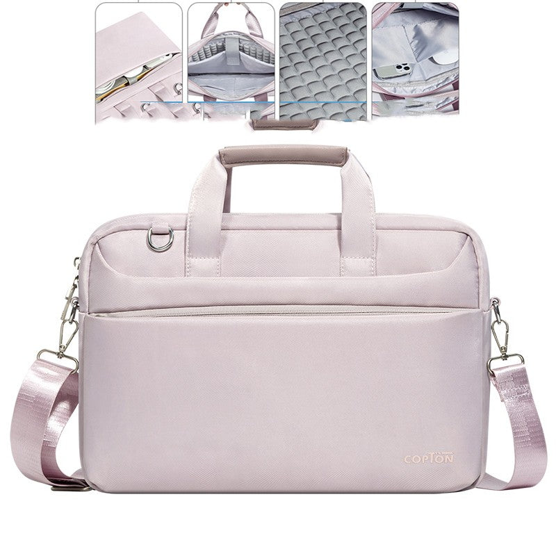 Sarah Express Solid Color Protective Laptop Carrying Bag Lotus pink