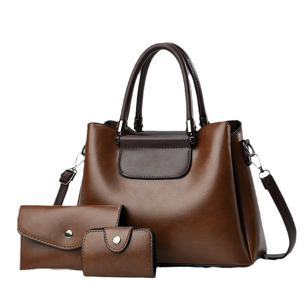 Sarah Express Elegant Three-Piece Structured Handbag Set