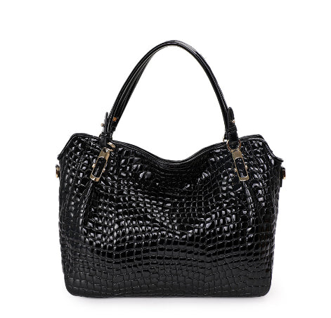 Sarah Express Crocodile Pattern Genuine Leather Tote Bag