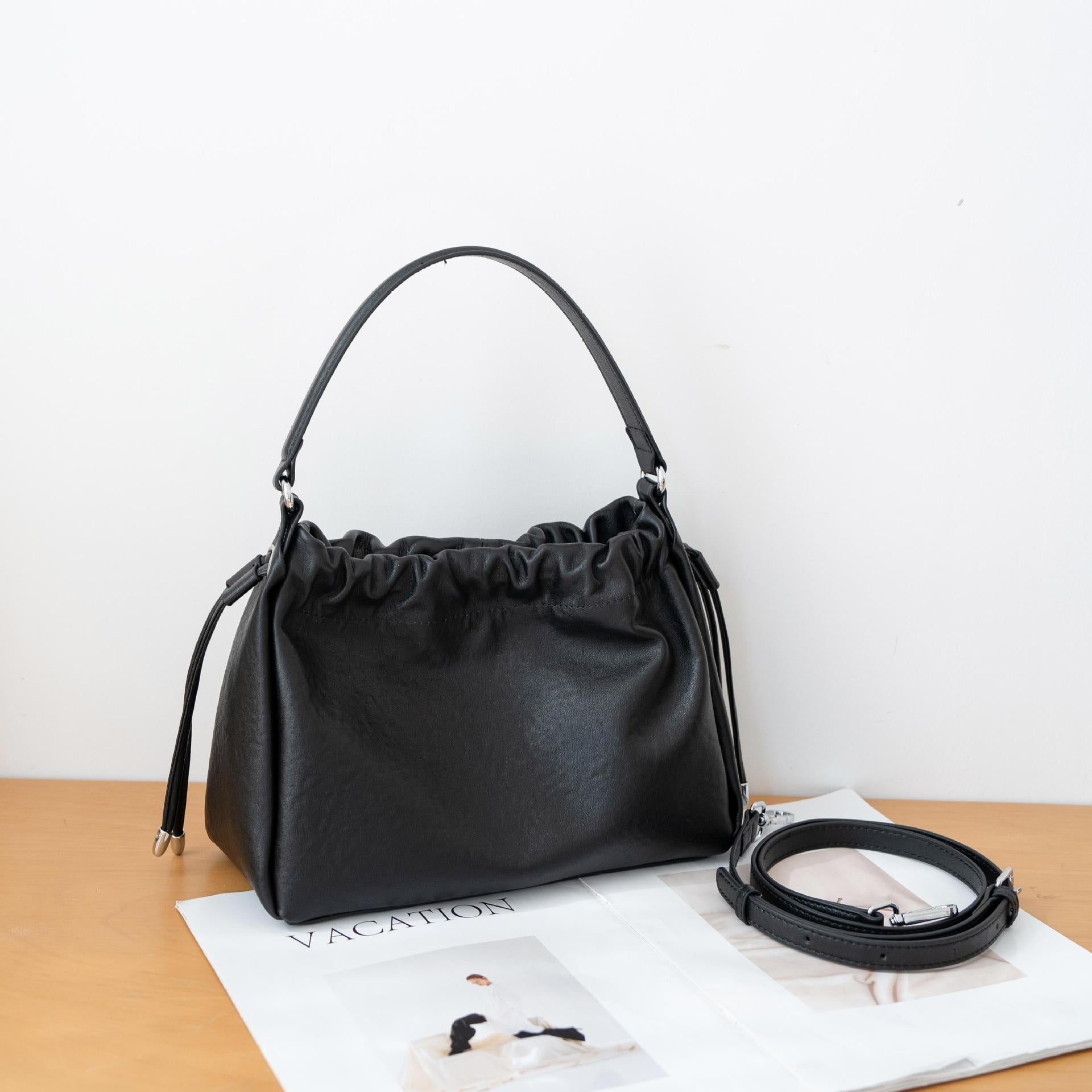 Sarah Express Soft Lucky Crossbody Shoulder Bag Black Length 28 Height 20 Width 9cm