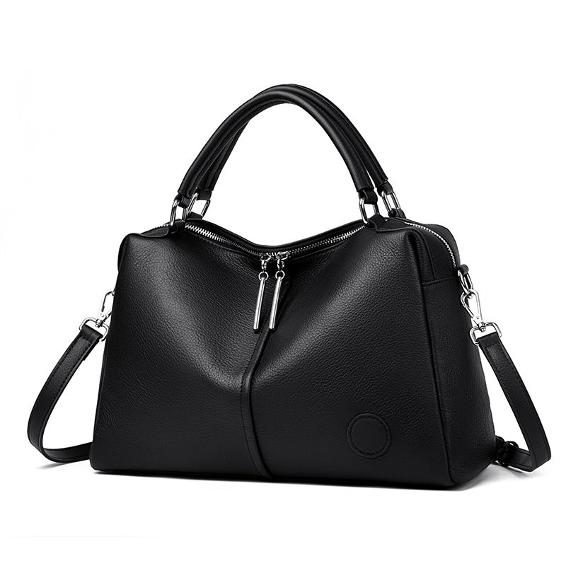 Sarah Express Spacious Full-Grain Leather Everyday Tote Bag