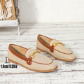 Sarah Express Slip-On Block Heel Loafers Brown