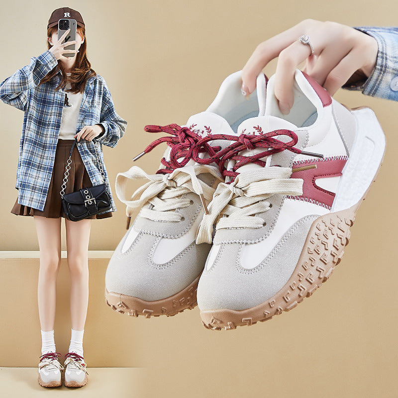 Sarah Express Color-Block Platform Wedge Dad Sneakers