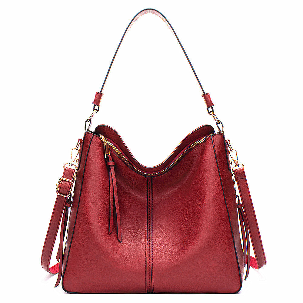 Sarah Express Structured Retro Hobo Shoulder Bag Red