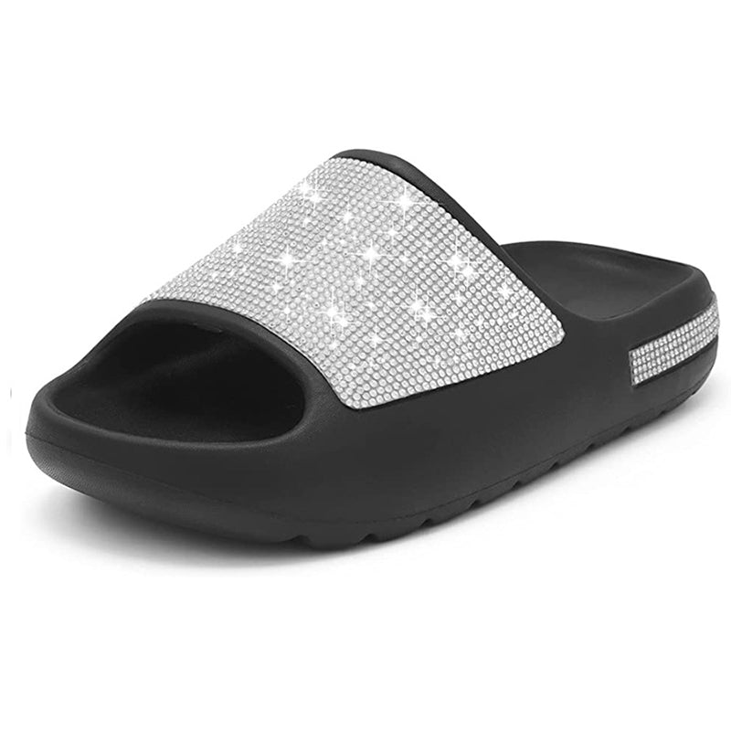 Sarah Express Rhinestone Embellished EVA Platform Slides