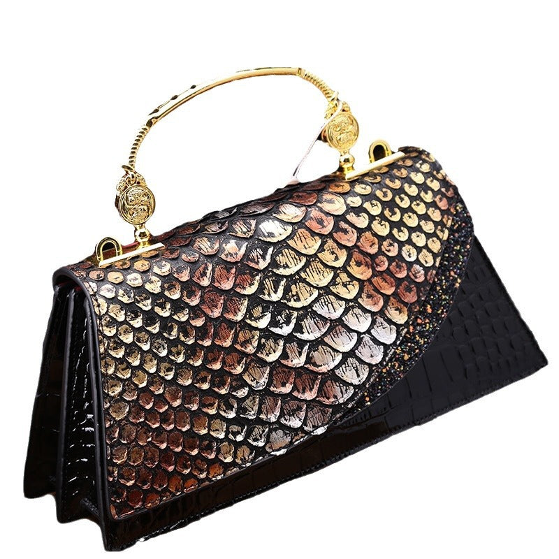 Sarah Express Retro Contrast Color Shoulder Messenger Bag