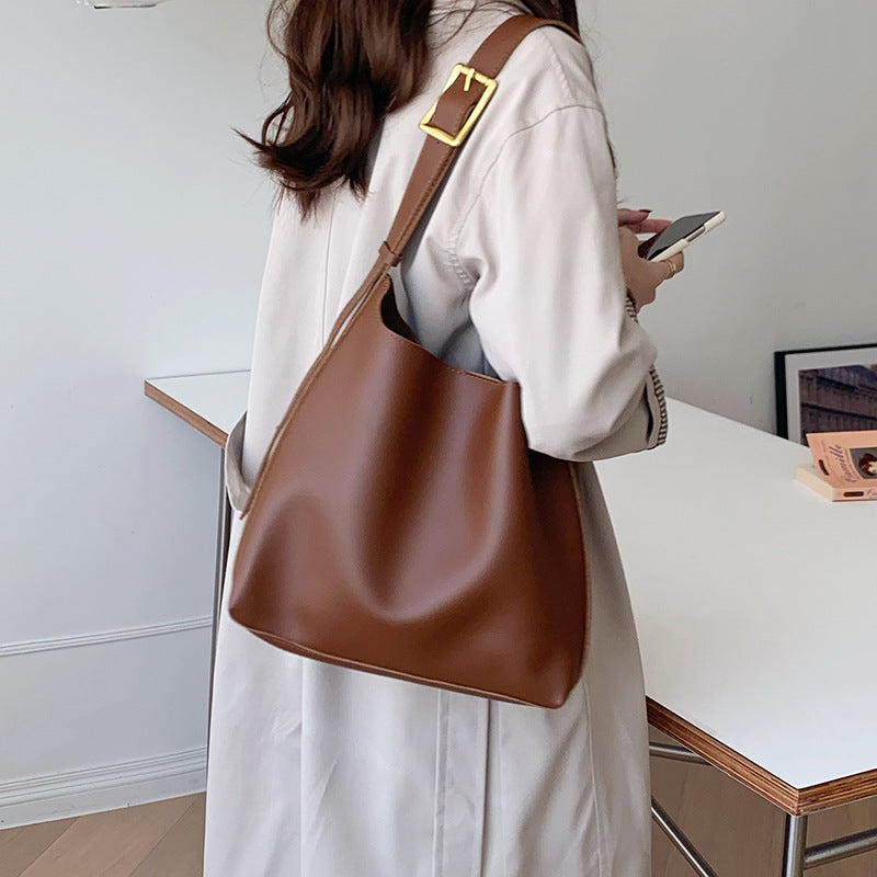 Sarah Express Minimalist PU Leather Vertical Shoulder Bag