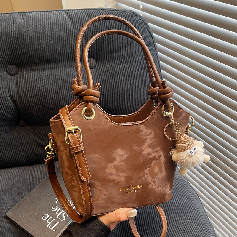 Sarah Express Korean Chic Patchwork Bucket Tote Bag
